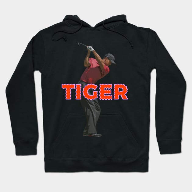 Tiger Woods backswing Hoodie by YungBick